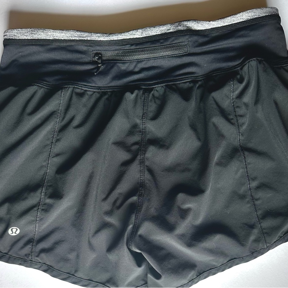 Lululemon Athletica Black Athletic Shorts Lightweight Breathable Black size4 GUC